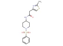 2-(2-methyl-1,3-thiazol-4-yl)-N-[1-(phenylsulfonyl)piperidin-4-yl]acetamide
