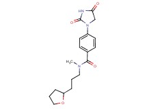 4-(2,4-dioxo-1-imidazolidinyl)-N-methyl-N-[3-(tetrahydro-2-furanyl)propyl]benzamide