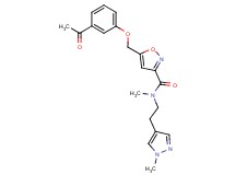 5-[(3-acetylphenoxy)methyl]-N-methyl-N-[2-(1-methyl-1H-pyrazol-4-yl)ethyl]-3-isoxazolecarboxamide