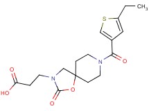 3-{8-[(5-ethyl-3-thienyl)carbonyl]-2-oxo-1-oxa-3,8-diazaspiro[4.5]dec-3-yl}propanoic acid