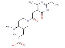 3-{(3R*,4S*)-4-(dimethylamino)-1-[(2-ethyl-4-methyl-6-oxo-1,6-dihydropyrimidin-5-yl)acetyl]piperidin-3-yl}propanoic acid