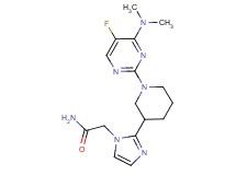 2-(2-{1-[4-(dimethylamino)-5-fluoro-2-pyrimidinyl]-3-piperidinyl}-1H-imidazol-1-yl)acetamide