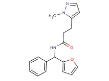 N-[2-furyl(phenyl)methyl]-3-(1-methyl-1H-pyrazol-5-yl)propanamide