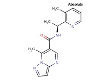 7-methyl-N-[(1S)-1-(3-methylpyridin-2-yl)ethyl]pyrazolo[1,5-a]pyrimidine-6-carboxamide