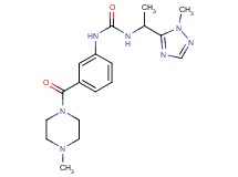N-{3-[(4-methylpiperazin-1-yl)carbonyl]phenyl}-N'-[1-(1-methyl-1H-1,2,4-triazol-5-yl)ethyl]urea