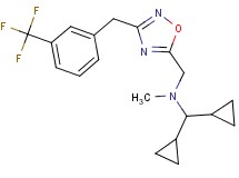 (dicyclopropylmethyl)methyl({3-[3-(trifluoromethyl)benzyl]-1,2,4-oxadiazol-5-yl}methyl)amine