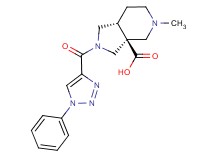 (3aS*,7aR*)-5-methyl-2-[(1-phenyl-1H-1,2,3-triazol-4-yl)carbonyl]octahydro-3aH-pyrrolo[3,4-c]pyridine-3a-carboxylic acid
