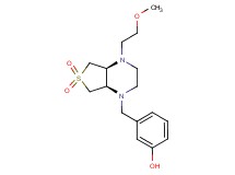 3-{[(4aS*,7aR*)-4-(2-methoxyethyl)-6,6-dioxidohexahydrothieno[3,4-b]pyrazin-1(2H)-yl]methyl}phenol