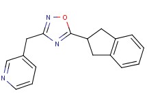 3-{[5-(2,3-dihydro-1H-inden-2-yl)-1,2,4-oxadiazol-3-yl]methyl}pyridine trifluoroacetate