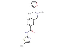 3-{[[1-(2-furyl)ethyl](methyl)amino]methyl}-N-(5-methyl-1,3-thiazol-2-yl)benzamide