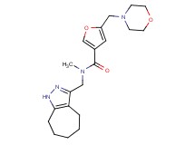 N-(1,4,5,6,7,8-hexahydrocyclohepta[c]pyrazol-3-ylmethyl)-N-methyl-5-(4-morpholinylmethyl)-3-furamide