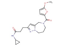 N-cyclopropyl-3-[5-(5-methoxy-2-furoyl)-5,6,7,8-tetrahydro-4H-pyrazolo[1,5-a][1,4]diazepin-2-yl]propanamide