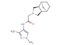 2-[(1R*,2R*,6S*,7S*)-4-azatricyclo[5.2.1.0~2,6~]dec-4-yl]-N-(1,3-dimethyl-1H-pyrazol-4-yl)acetamide