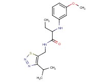 N-[(4-isopropyl-1,2,3-thiadiazol-5-yl)methyl]-2-[(3-methoxyphenyl)amino]butanamide