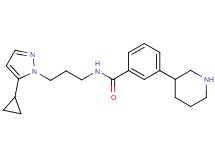 N-[3-(5-cyclopropyl-1H-pyrazol-1-yl)propyl]-3-piperidin-3-ylbenzamide
