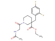 ethyl 1-(N-acetylglycyl)-3-(2,4-difluorobenzyl)-3-piperidinecarboxylate