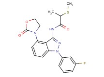 N-[1-(3-fluorophenyl)-4-(2-oxo-1,3-oxazolidin-3-yl)-1H-indazol-3-yl]-2-(methylthio)propanamide