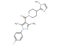 1-{[1-(4-fluorophenyl)-3,5-dimethyl-1H-pyrazol-4-yl]carbonyl}-4-(1-methyl-1H-imidazol-2-yl)piperidine