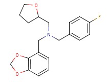 (1,3-benzodioxol-4-ylmethyl)(4-fluorobenzyl)(tetrahydrofuran-2-ylmethyl)amine