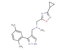 1-(3-cyclopropyl-1,2,4-oxadiazol-5-yl)-N-{[3-(2,5-dimethylphenyl)-1H-pyrazol-4-yl]methyl}-N-methylmethanamine