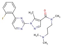 N-[3-(dimethylamino)propyl]-1-[4-(2-fluorophenyl)-2-pyrimidinyl]-N,5-dimethyl-1H-pyrazole-4-carboxamide