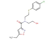 N-{2-[(4-chlorophenyl)thio]ethyl}-5-ethyl-N-(2-hydroxyethyl)isoxazole-3-carboxamide