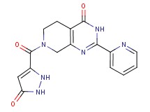 7-[(5-oxo-2,5-dihydro-1H-pyrazol-3-yl)carbonyl]-2-pyridin-2-yl-5,6,7,8-tetrahydropyrido[3,4-d]pyrimidin-4(3H)-one