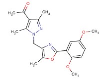 1-(1-{[2-(2,5-dimethoxyphenyl)-5-methyl-1,3-oxazol-4-yl]methyl}-3,5-dimethyl-1H-pyrazol-4-yl)ethanone