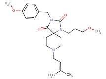 3-(4-methoxybenzyl)-1-(3-methoxypropyl)-8-(3-methyl-2-buten-1-yl)-1,3,8-triazaspiro[4.5]decane-2,4-dione