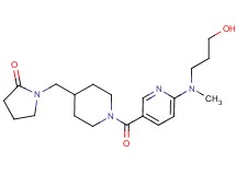 1-{[1-({6-[(3-hydroxypropyl)(methyl)amino]pyridin-3-yl}carbonyl)piperidin-4-yl]methyl}pyrrolidin-2-one
