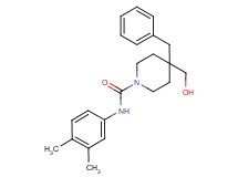 4-benzyl-N-(3,4-dimethylphenyl)-4-(hydroxymethyl)-1-piperidinecarboxamide