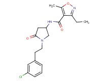 N-{1-[2-(3-chlorophenyl)ethyl]-5-oxo-3-pyrrolidinyl}-3-ethyl-5-methyl-4-isoxazolecarboxamide