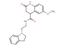 N-[2-(2,3-dihydro-1H-indol-1-yl)ethyl]-6-methoxy-2-oxo-1,2,3,4-tetrahydro-4-quinolinecarboxamide
