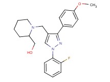 (1-{[1-(2-fluorophenyl)-3-(4-methoxyphenyl)-1H-pyrazol-4-yl]methyl}-2-piperidinyl)methanol
