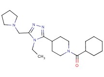 1-(cyclohexylcarbonyl)-4-[4-ethyl-5-(pyrrolidin-1-ylmethyl)-4H-1,2,4-triazol-3-yl]piperidine