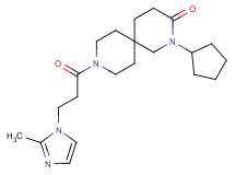 2-cyclopentyl-9-[3-(2-methyl-1H-imidazol-1-yl)propanoyl]-2,9-diazaspiro[5.5]undecan-3-one