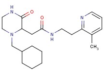 2-[1-(cyclohexylmethyl)-3-oxo-2-piperazinyl]-N-[2-(3-methyl-2-pyridinyl)ethyl]acetamide