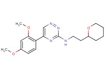 5-(2,4-dimethoxyphenyl)-N-[2-(tetrahydro-2H-pyran-2-yl)ethyl]-1,2,4-triazin-3-amine