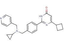6-cyclobutyl-2-(4-{[cyclopropyl(pyridin-4-ylmethyl)amino]methyl}phenyl)pyrimidin-4(3H)-one