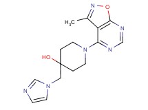 4-(1H-imidazol-1-ylmethyl)-1-(3-methylisoxazolo[5,4-d]pyrimidin-4-yl)piperidin-4-ol
