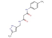 N-(4-methylphenyl)-N'-[(3-methyl-1H-pyrazol-5-yl)methyl]malonamide