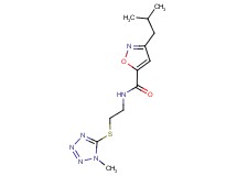 3-isobutyl-N-{2-[(1-methyl-1H-tetrazol-5-yl)thio]ethyl}-5-isoxazolecarboxamide