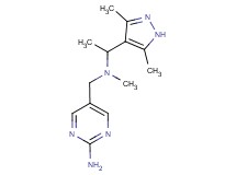 5-{[[1-(3,5-dimethyl-1H-pyrazol-4-yl)ethyl](methyl)amino]methyl}pyrimidin-2-amine