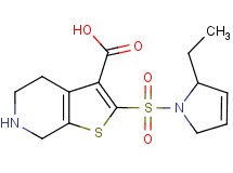 2-[(2-ethyl-2,5-dihydro-1H-pyrrol-1-yl)sulfonyl]-4,5,6,7-tetrahydrothieno[2,3-c]pyridine-3-carboxylic acid