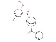 (1S*,5R*)-3-benzoyl-6-(5-chloro-2-methoxybenzoyl)-3,6-diazabicyclo[3.2.2]nonane