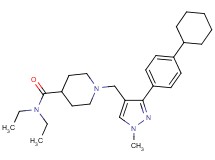 1-{[3-(4-cyclohexylphenyl)-1-methyl-1H-pyrazol-4-yl]methyl}-N,N-diethyl-4-piperidinecarboxamide
