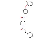 N-[4-(2-fluorophenoxy)phenyl]-1-(3-phenylpropanoyl)-4-piperidinecarboxamide