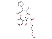 2-[3-(2-methoxyphenyl)-1-(3-methoxypropyl)-2,5-dioxo-3-pyrrolidinyl]-N-methyl-N-[1-(1,3-thiazol-2-yl)ethyl]acetamide