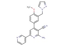6-amino-4-[4-methoxy-3-(1H-pyrazol-1-ylmethyl)phenyl]-2,3'-bipyridine-5-carbonitrile