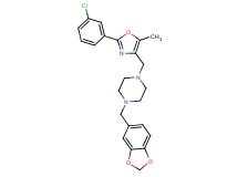 1-(1,3-benzodioxol-5-ylmethyl)-4-{[2-(3-chlorophenyl)-5-methyl-1,3-oxazol-4-yl]methyl}piperazine